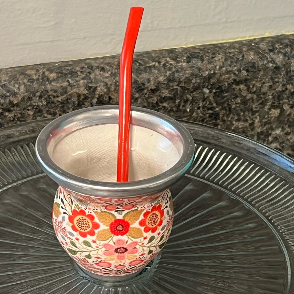 ARGENTINIAN GLASS MATE WITH BOMBILLA
